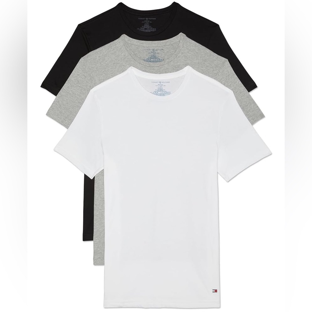 NWT 3-Pack Men’s Medium Tommy Hilfiger Slim-fit Short-sleeve T-shirt Multicolors